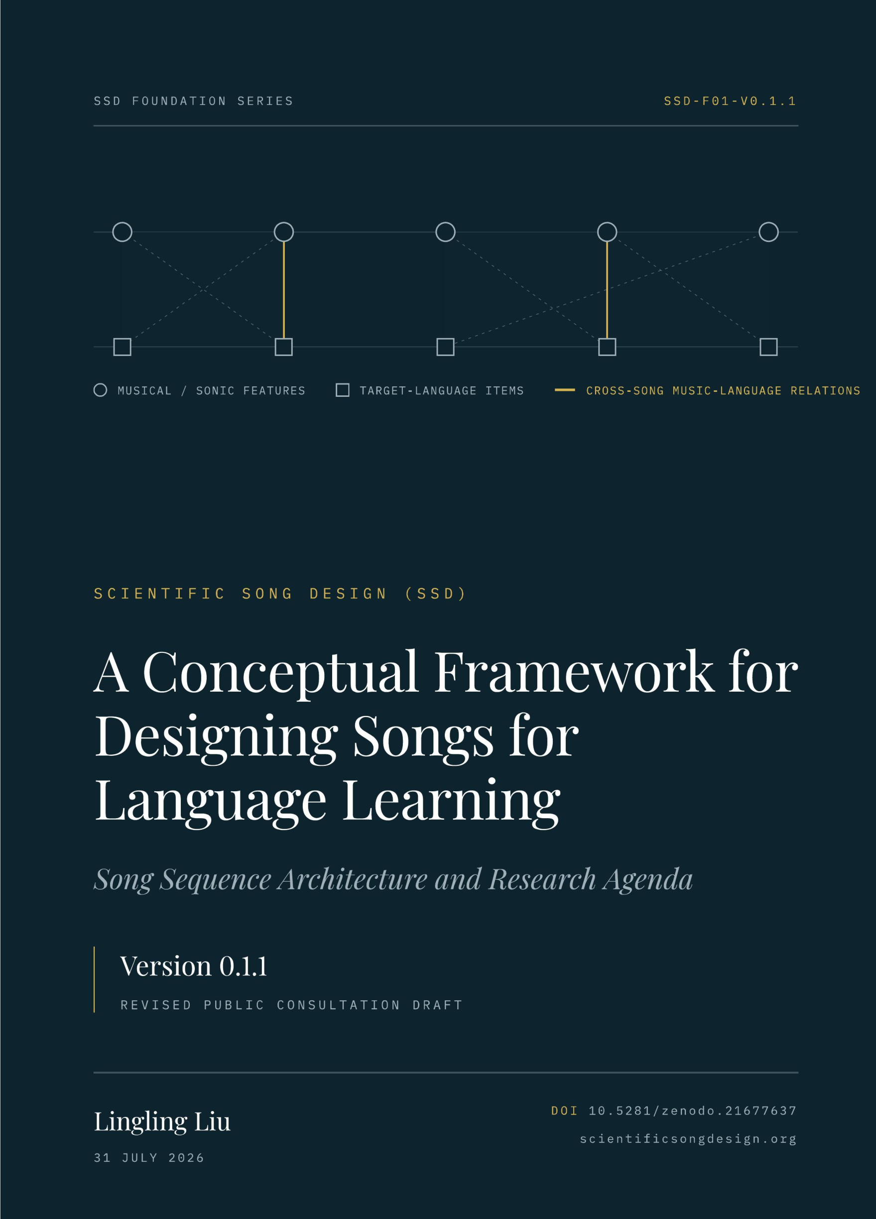 Cover of Scientific Song Design: A Conceptual Framework for Designing Songs for Language Learning